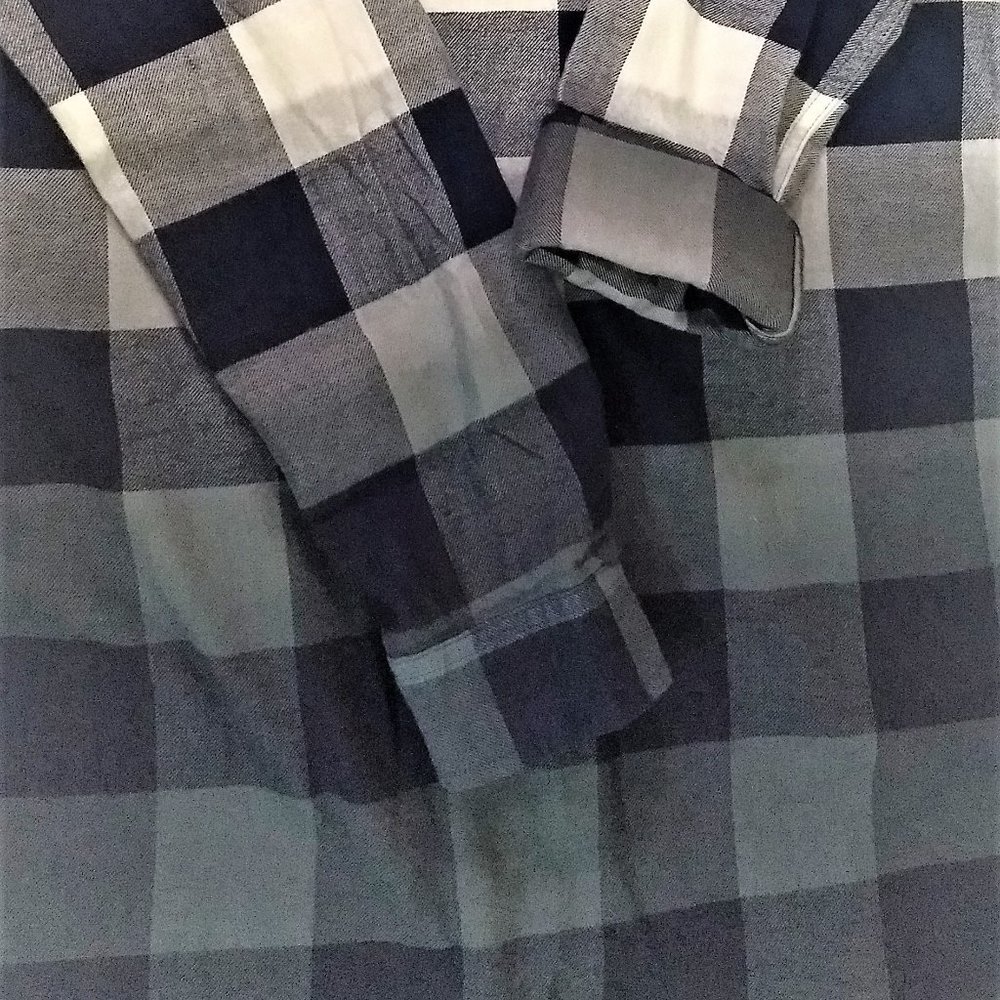 Marks & Spencer Collection ombre checks button down shirt - Picture 2 of 5